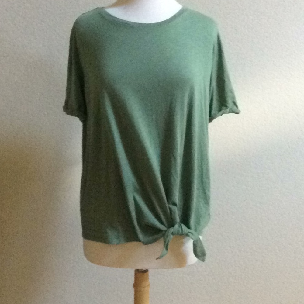 Side Tie Cotton T-shirt
